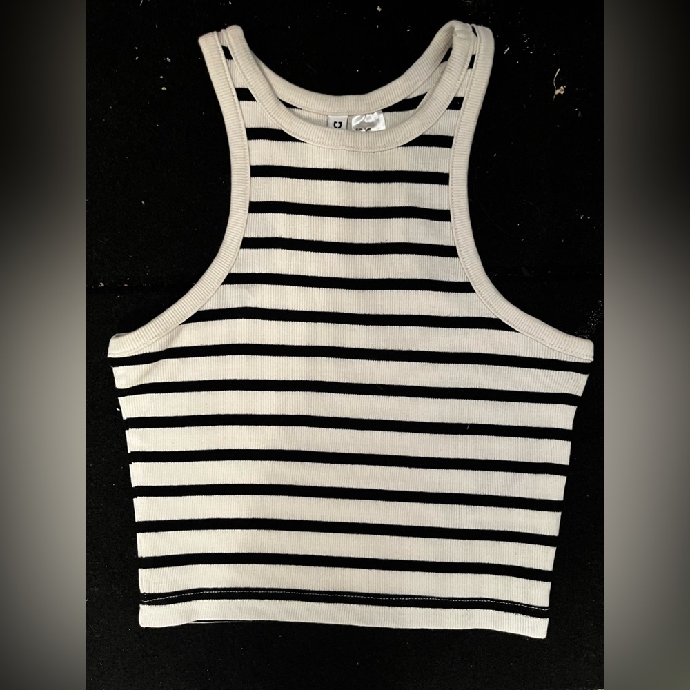 Striped tank crop top